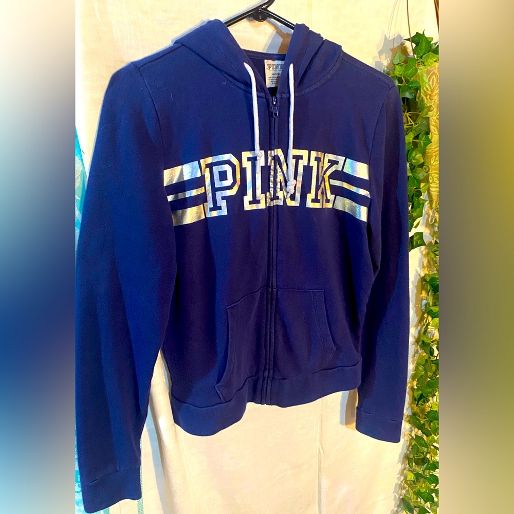 VS Pink full zip up sweatshirt